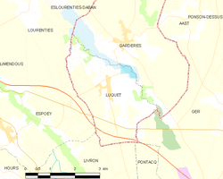 Map commune FR insee code 65292